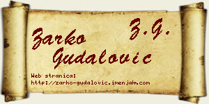 Žarko Gudalović vizit kartica